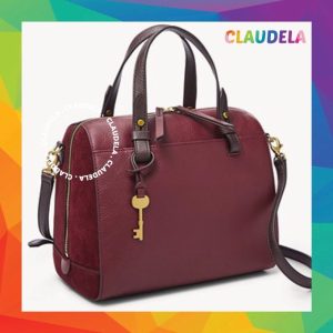 FOSSIL Rachel Satchel Claret (Maroon) Leather