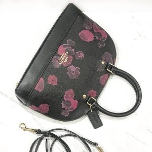 COACH Mini Sierra in Black Wine Floral