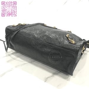 BALENCIAGA Classic Small City in Dark Grey with Gold Hardware (GHW)