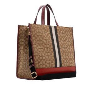 COACH Dempsey Tote 40 In Signature Jacquard With Stripe And Coach Patch