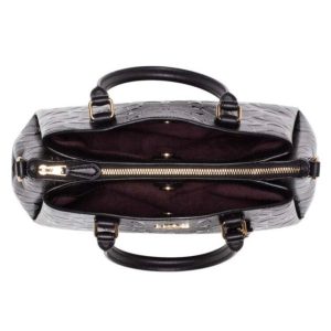 COACH Mini Sage Satchel in Embossed Black