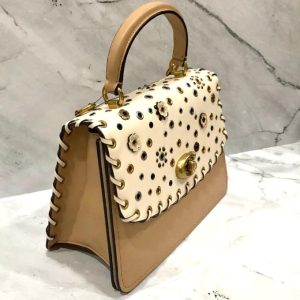 COACH Parker Top Handle Chalk Multi with Scattered Rivets