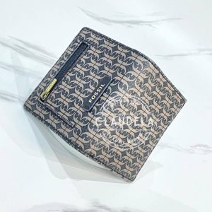 FOSSIL Madison Bifold Wallet in Signature Black Brown-Best Seller