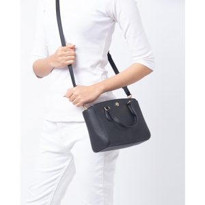 TORY BURCH Emerson Mini Top Zip Tote in Black