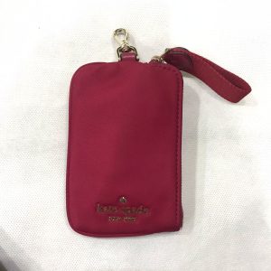 KATE SPADE Chelsea Lanyard In Pink Magenta Nylon with zipper card case and wristlet strap