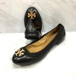TORY BURCH Claire Elastic Travel Ballet Shoes in Perfect Black
