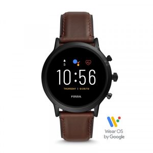 FOSSIL Gen 5 Smartwatch Carlyle HR in Dark Brown Leather (Sealed Box)-FTW4026 100% Original