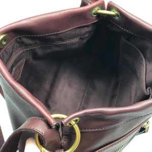 FOSSIL Caitlyn Crossbody in Fig (Dark Maroon) Leather