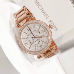 MICHAEL KORS Rose Gold New Women’s Parker Glitz Stainless Watch (MK 5781)