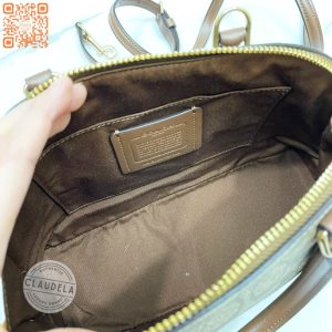 COACH Mini Sierra in Signature Khaki / Saddle