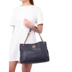 TORY BURCH Britten Triple Compartment Tote in Black