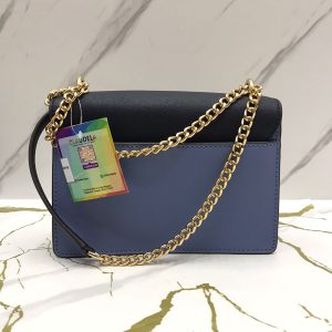 Tory Burch Emerson ColorBlock Mini Shoulder in Navy Bluewood