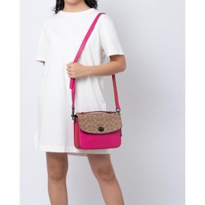 COACH Cassie 26 Crossbody in Colorblock Signature Crazy Pink