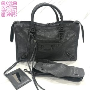 BALENCIAGA Classic Small City in Dark Grey with Black Hardware (RHW)