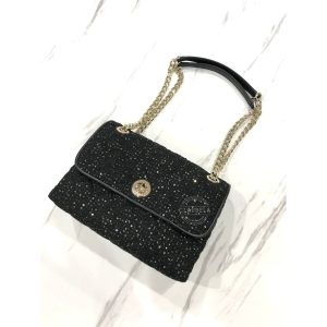 KATE SPADE Natalia Medium Sequin Tweed Fabric in Black Multi
