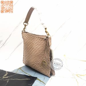 AIGNER Irena Foldover Small Hobo in Hazelnut