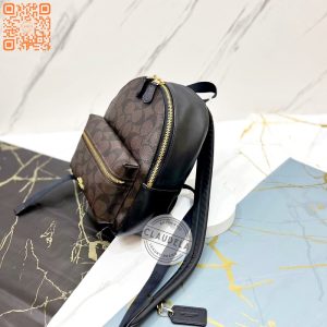 COACH Mini Charlie Backpack Signature Brown Black