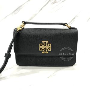 TORY BURCH Britten Mini Top Handle Bag in Black