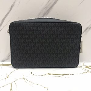 Michael Kors Jet Set Large Crossbody in Signature Black SHW