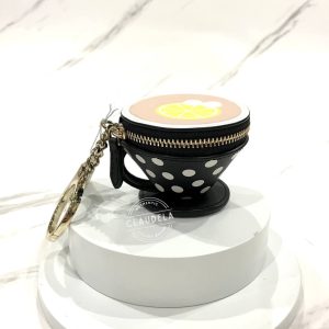KATE SPADE x Disney Alice in Wonderland Teacup Coin Purse Keychain Black Multi