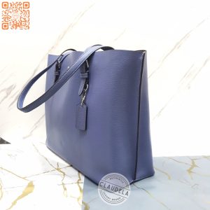 COACH Mollie Tote/ Stone Blue/ Dark Burgundy