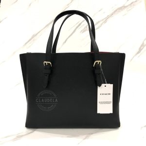 COACH Mollie Tote 25 in Black True Red