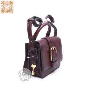 FOSSIL Wiley Top Handle in Fig Leather