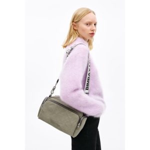 BIMBA Y LOLA Sling Bag Nylon Khaki White Logo Strap - @Claudela.shops