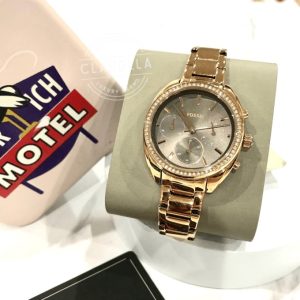 Fossil Vale Chronograph Rose Gold-Tone Stainless Steel Women’s Watch (BQ3659)
