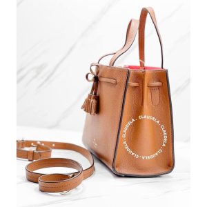 KATE SPADE Hayes Satchel Small in Warm Cognac Red