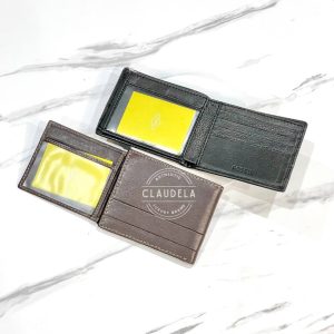 FOSSIL Lufkin Traveler Leather Wallet in Black