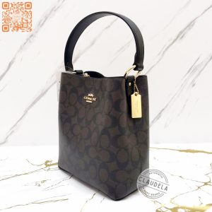 COACH Signature Town Bucket Small in Brown Black