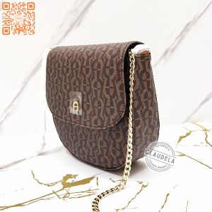 AIGNER Ava Small Crossbody in Signature Brown