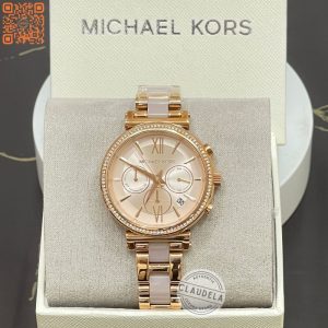 MICHAEL KORS Sofie Chronograph Rose Gold Dial Dual Tone Women’s Watch (MK6560)