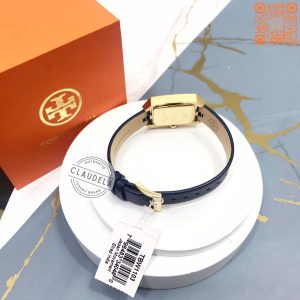 TORY BURCH Dalloway Gold Leather Strap Navy Women's Watch (TBW1103)