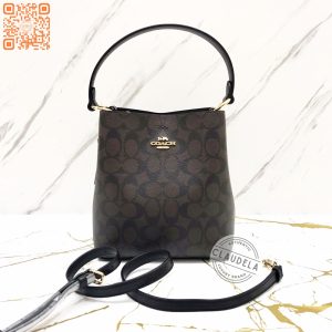 COACH Signature Town Bucket Small in Brown Black