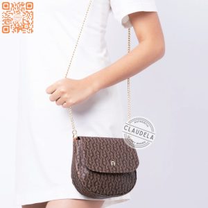 AIGNER Ava Small Crossbody in Signature Brown