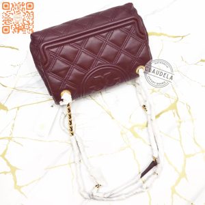 TORY BURCH Fleming Soft Convertible Shoulder Bag in Claret