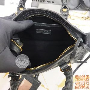 BALENCIAGA Classic Nano City in Dark Grey with Gold Hardware (GHW)