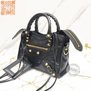 BALENCIAGA Classic Mini City in Black with Gold Hardware (GHW)