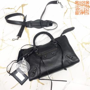 BALENCIAGA Classic Small City in Black with Black Hardware (RHW)
