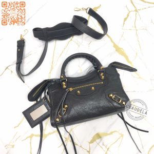 BALENCIAGA Classic City Mini in Dark Grey GHW - 100% Original