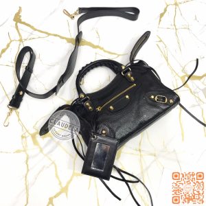 BALENCIAGA Classic Mini City in Black with Gold Hardware (GHW)