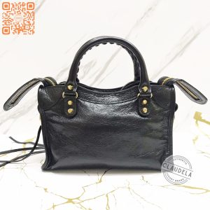BALENCIAGA Classic Mini City in Black with Gold Hardware (GHW)