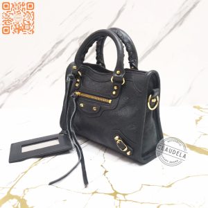 BALENCIAGA Classic Nano City in Dark Grey with Gold Hardware (GHW)