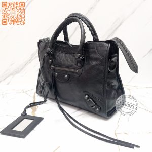 BALENCIAGA Classic Small City in Black with Black Hardware (RHW)