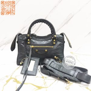 BALENCIAGA Classic City Mini in Dark Grey GHW - 100% Original