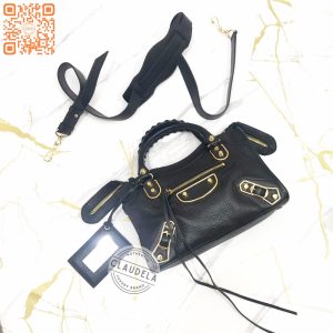 BALENCIAGA Metallic Edge Mini City in Black with Gold Hardware (GHW)