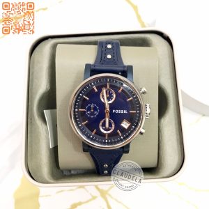 FOSSIL Boyfriend Sport Chronograph Blue Leather Strap (ES4113)
