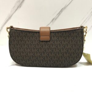 Michael Kors Carmen Small Shoulder Bag in Signature Brown